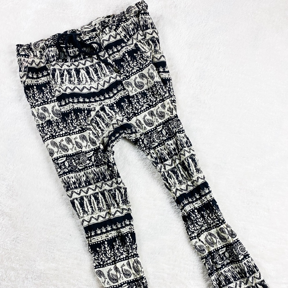 Forever 21 Boho Hippie Patterned Drawstring Harem Pants Size Small